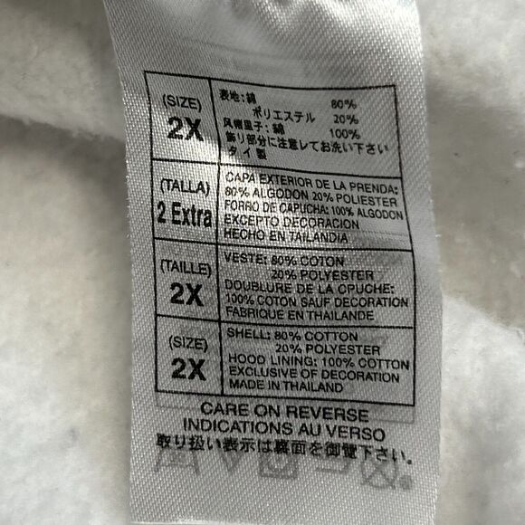 Disneyland Mickey Mouse Hoodie White Sorcerers Apprentice Disney 2017 Womens 2X - Picture 7 of 8